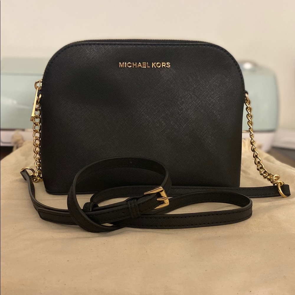 MICHAEL KORS Leather Dome Crossbody Bag